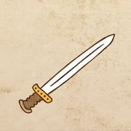 Sword on Grunge Background N5