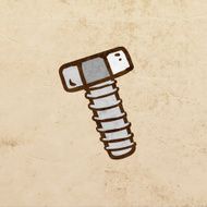 Screw on Grunge Background N2
