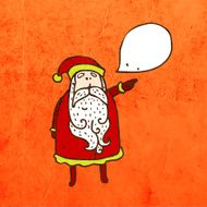 Santa Claus on Grunge Background N4
