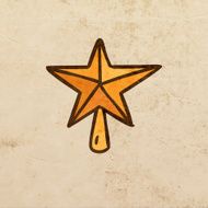 Star on Grunge Background