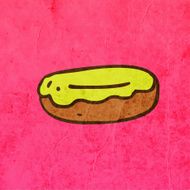 Donut on Grunge Background N3