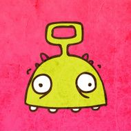 Monster on Grunge Background N5