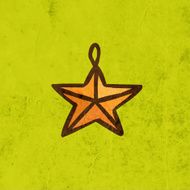 Star on Grunge Background N2