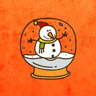 Snow Globe on Grunge Background N2