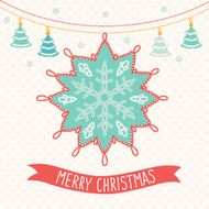 Christmas greeting card with star