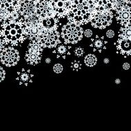 White snowflake against black EPS10