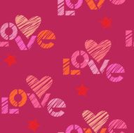 Love pattern background design