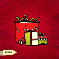 Gifts on grunge background