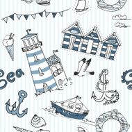 Sea seamless pattern N13