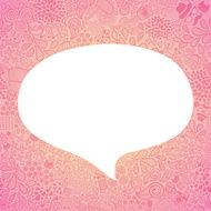 bubble speech on doodle hipster seamless pattern