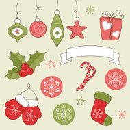 Winter holidays doodles