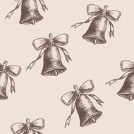 vintage Christmas seamless with bell