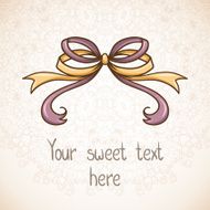 Abstract background with bow and lace