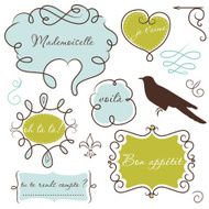 Doodle frames in French style N11