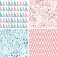 Set of abstract seamless patterns N12