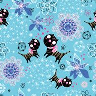 Seamless abstract background doodle floral pattern N3