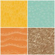 Set of four seamless abstract backgrounds