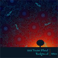 Floral and ornamental background Layered vector