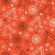 Christmas seamless background Endless holiday cute pattern