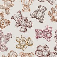 pattern with a teddy