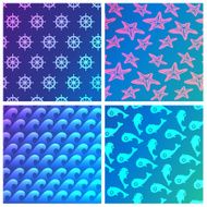 Set with sea ornament N2