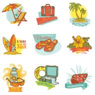 Set of Vintage Summer Labels N2
