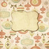 Vintage Christmas card template N2