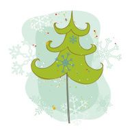 Vintage Christmas Tree Card