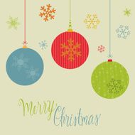 Retro Christmas Balls Card N2