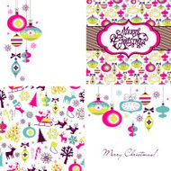 Retro Christmas Ornaments N25