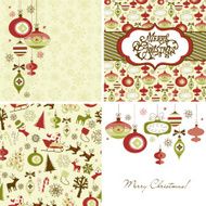 Retro Christmas Ornaments N26