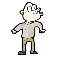 cartoon curious man N111