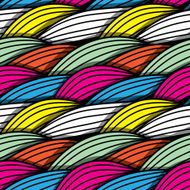 Seamless abstract hand-drawn waves pattern N42