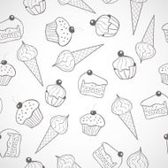 Seamless pattern with cakes N3