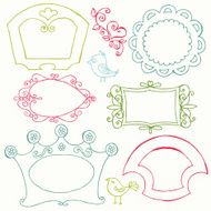 Doodled Frame Border Set N2