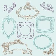 Doodled Frame Border Set N3