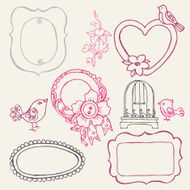 Doodled Frame Border Set N4