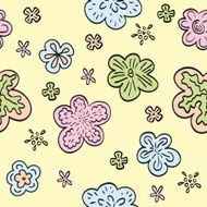 cute flowers seamless pattern N2