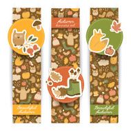 Autumn banners set Doodle style N5