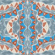 Seamless abstract hand-drawn pattern wavy background N3