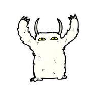 cartoon snow monster N5