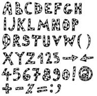 Doodle Spotted Alphabet Set