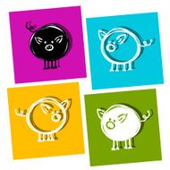 Cute piggy for your design N12
