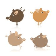 Cute piggy for your design N13