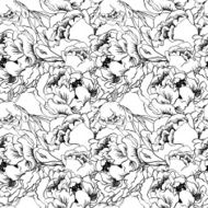 Floral seamless texture endless pattern with flowers White background