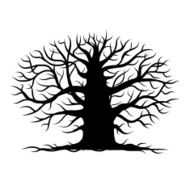 Old tree bare silhouette for your design N4