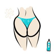 Sexy female buttocks in panties N26