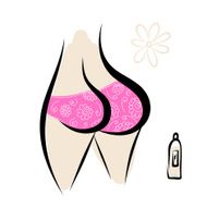 Sexy female buttocks in panties N27