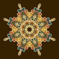 Ornamental round lace circle ornament N3