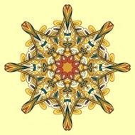 Ornamental round lace circle ornament N4